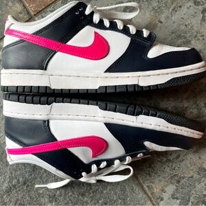 Nike Dunk low dark obsidian/fierce pink womens 8.5/big kid 7 EUC